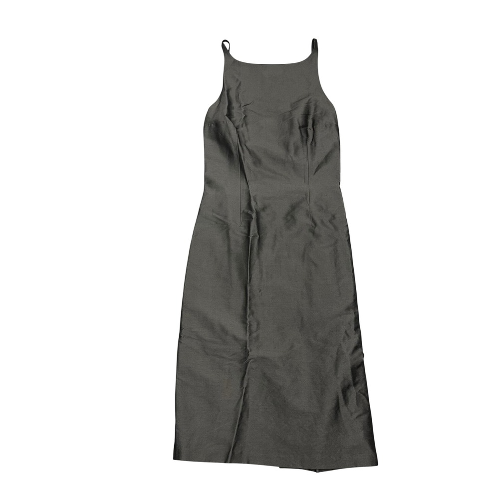 Club Monaco Grey Open Back Midi Dress Sleeveless High Neck  Sz 6